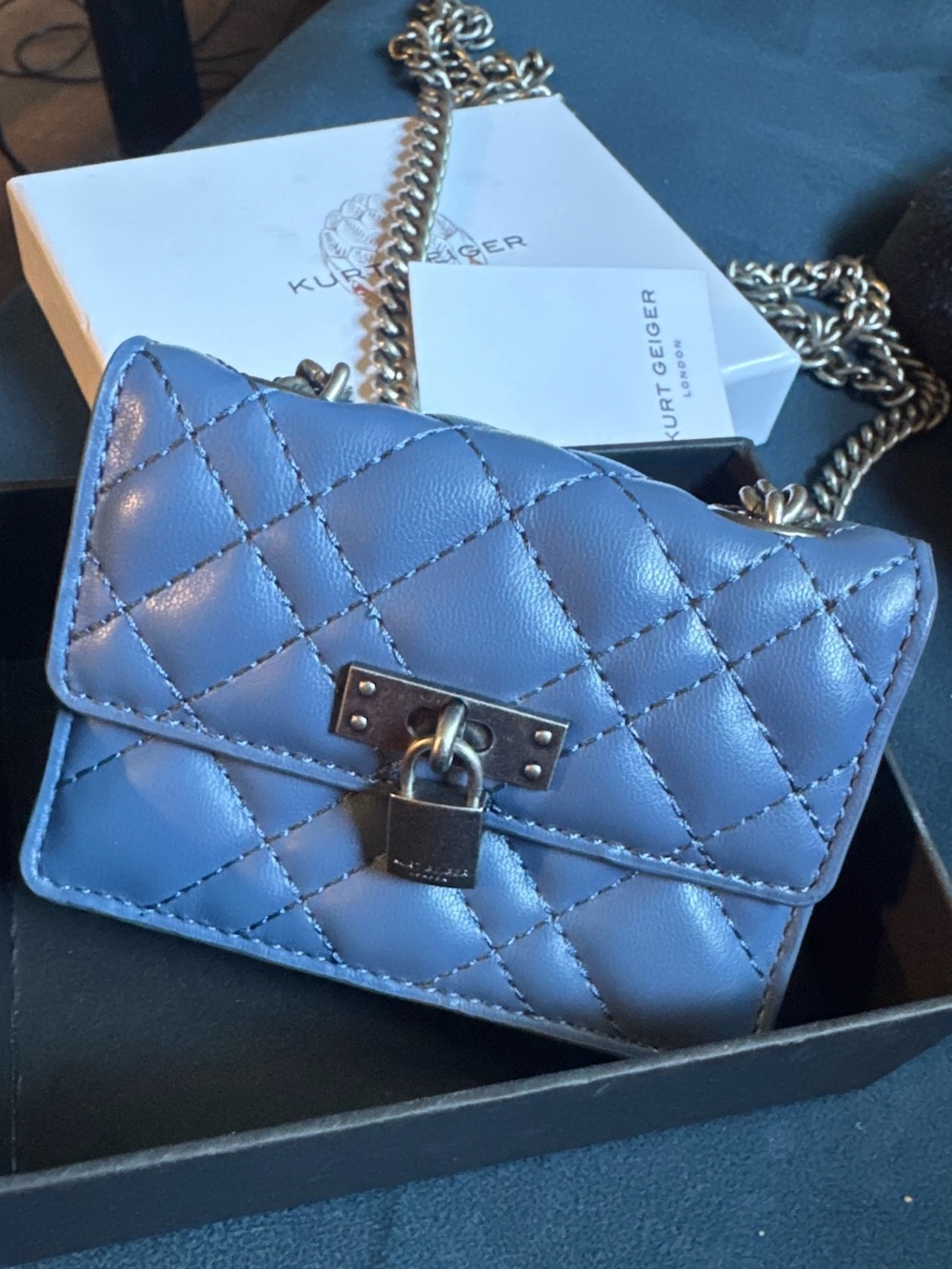 Kurt Geiger Quilted Micro Brixton  Crossbody